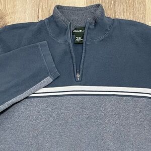 Eddie Bauer Men's Gray Zip-Up Sweater